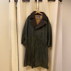 Ralph Lauren Polo oiled Cotton Overcoat with Genuine Alpaca Fur Color.